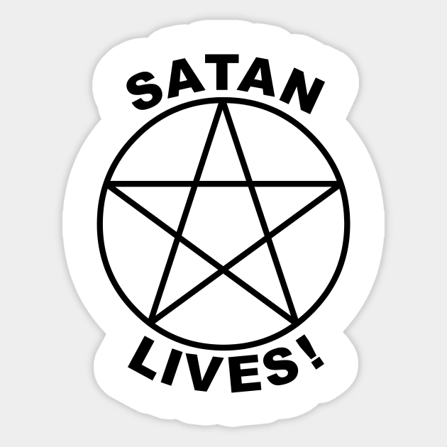 SATAN LIVES Sticker by TheCosmicTradingPost